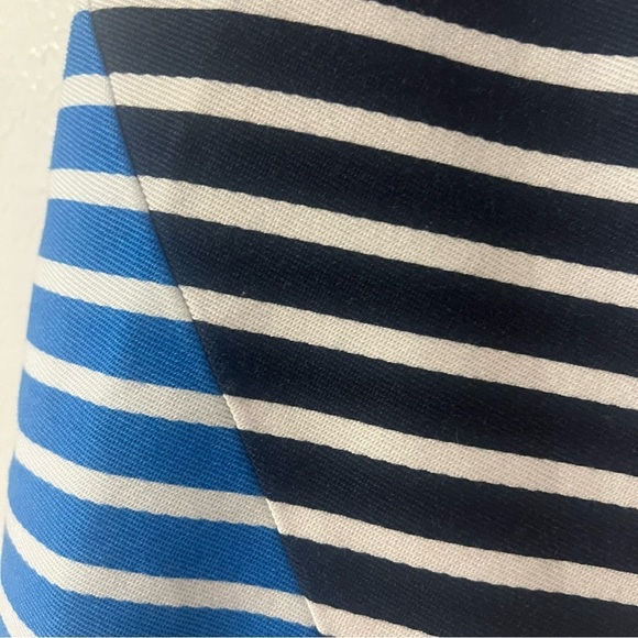 J. CREW Women’s Size 6 A-Line Striped 100% Cotton Skirt Color-block Navy/L.Blue - Picture 3 of 11